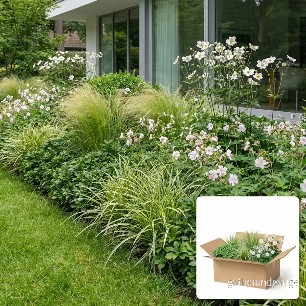 Pack Massif Soleil & Mi-Ombre Rose & Blanc (Stipe Cheveux D'Ange) - 30 plantes - Bild 2