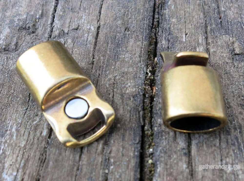 Magnetås Bronsfärgat - Breda band 7,3x10,2mm Längre modell 1 set - Bild 2