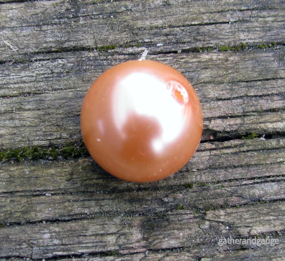 Pärla ABS plast - Aprikos 18 mm, 1 styck