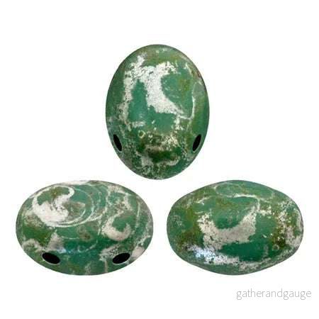 Samos® par Puca® - Opaque Green Turquoise Patina Silver, 10 gram