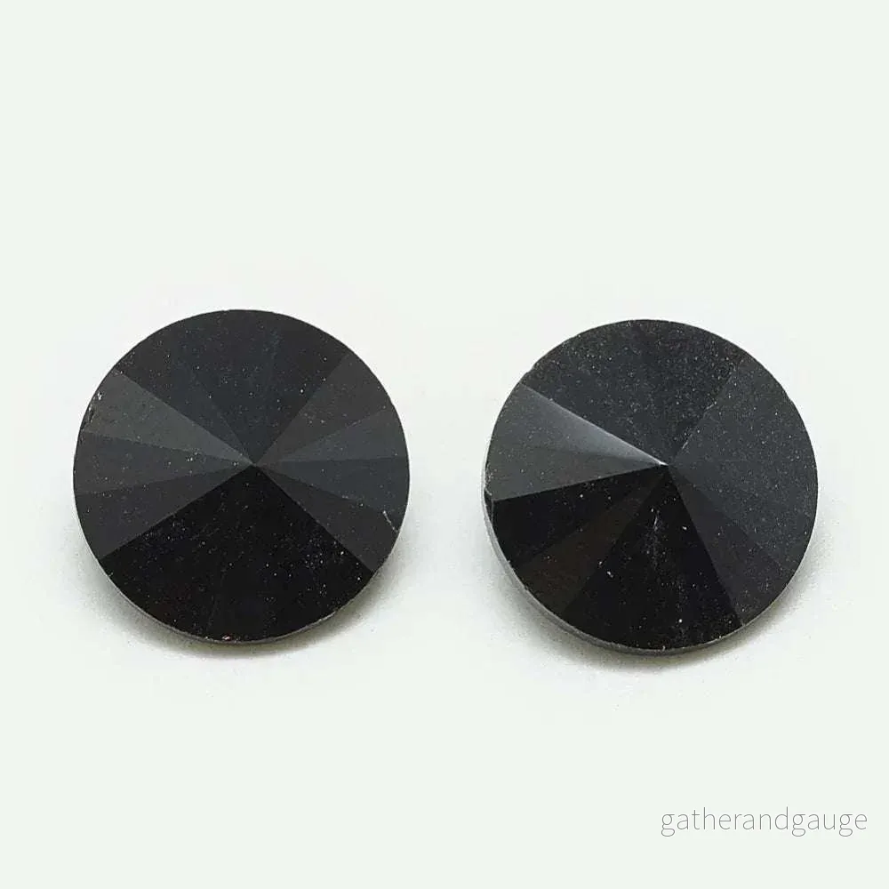 Kinesisk strass – Rivoli Jet 10mm 1 styck