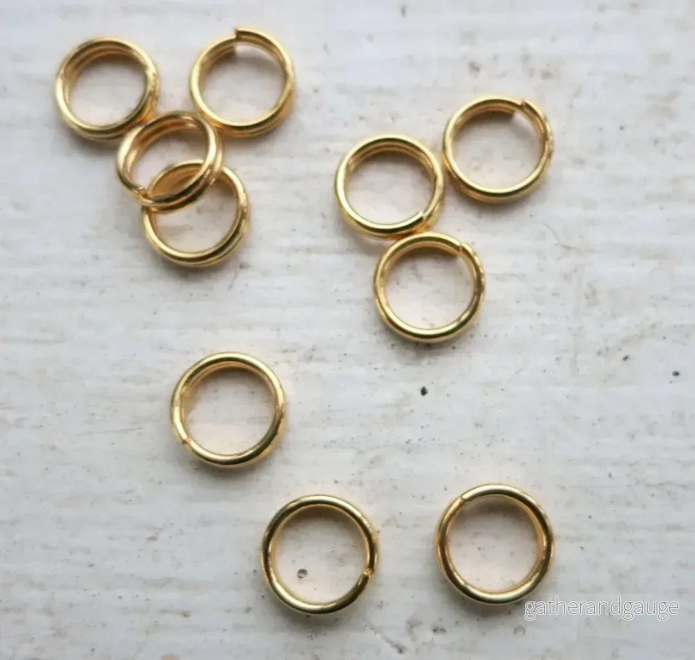 Motringar - Guldfärgade 7mm 10-pack