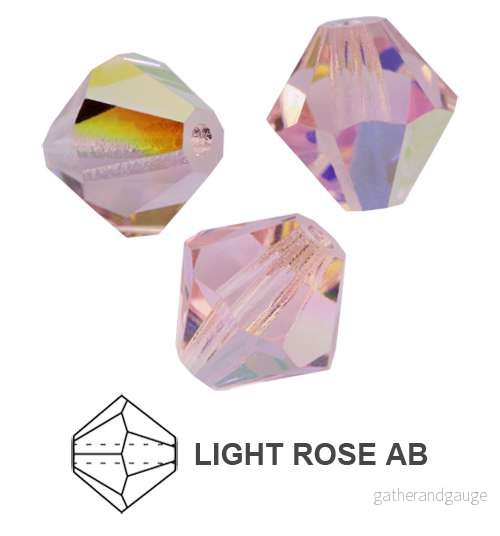 Tjeckiska MC Bicone – Light Rose AB 6 mm 18- pack Tjeckiska MC Bicone – Light Rose AB 6 mm 18- pack