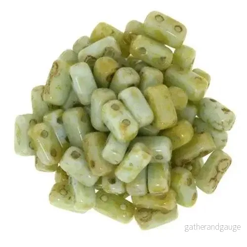 CzechMates Bricks – Picasso Opaque Pale Jade, 50-pack CzechMates Bricks – Picasso Opaque Pale Jade, 50-pack
