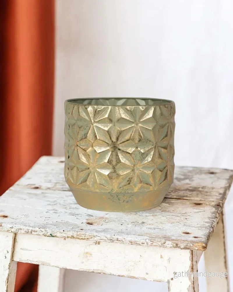 Linske Pot Shiny Gold 19 cm