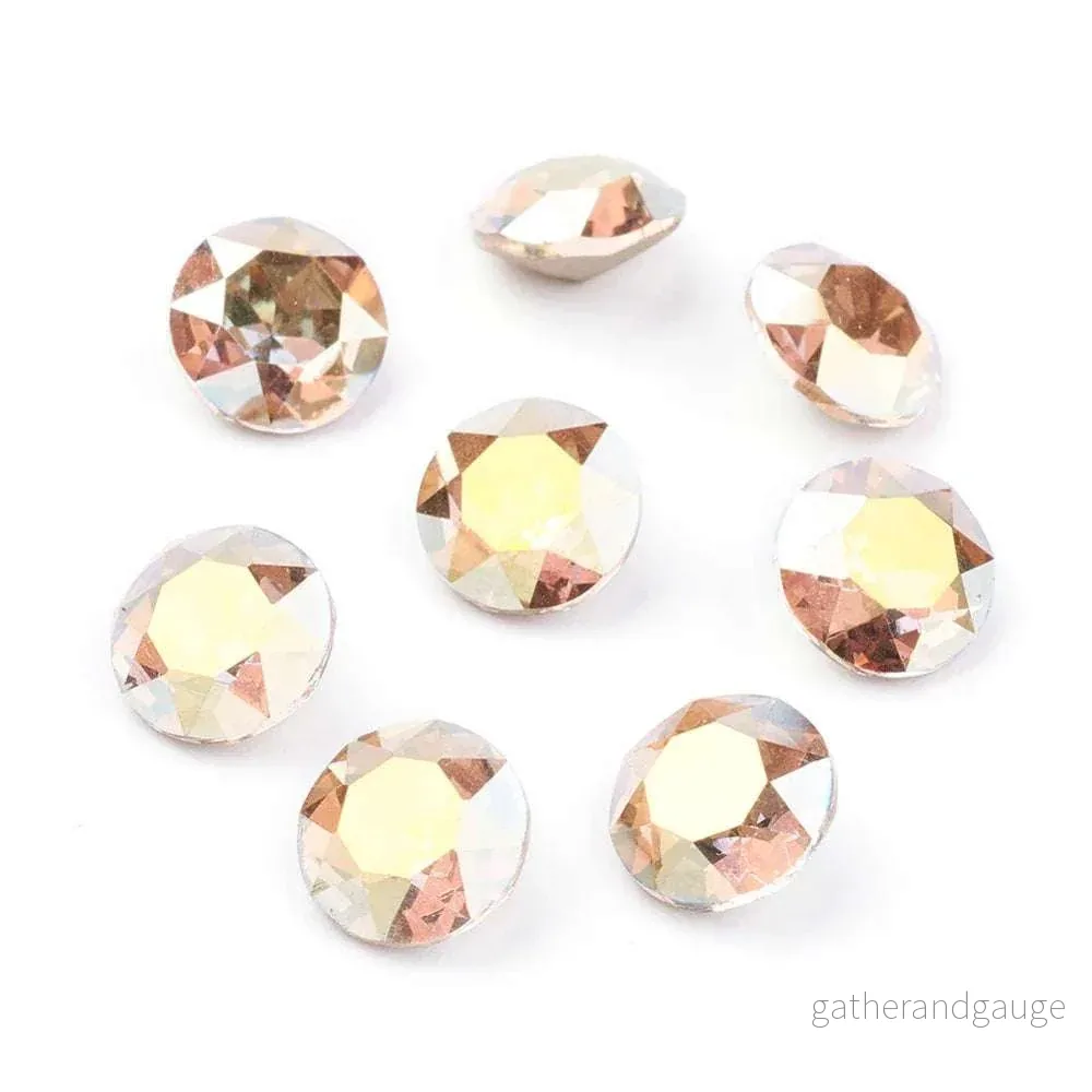 Kinesisk strass - Round stone Sunshine 8mm 1 styck - Bild 2