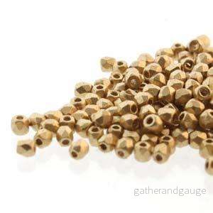 Tjeckiska Firepolish - Pale Bronze Gold, True2 mm, 2 gram - Bild 2