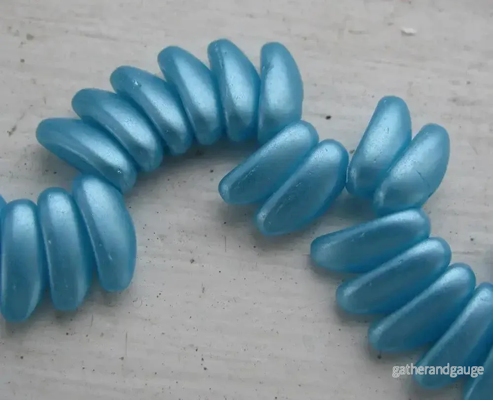 Chili Bead – Pastel Aqua, 1 sträng