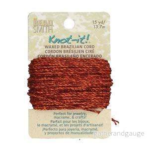 Knot-it Waxed Brazilian cord – Metallic Copper 13,7 m Knot-it Waxed Brazilian cord – Metallic Copper 13,7 m