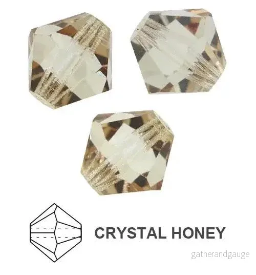 Tjeckiska MC Bicone - Crystal Honey 4 mm, 30- pack - Bild 2