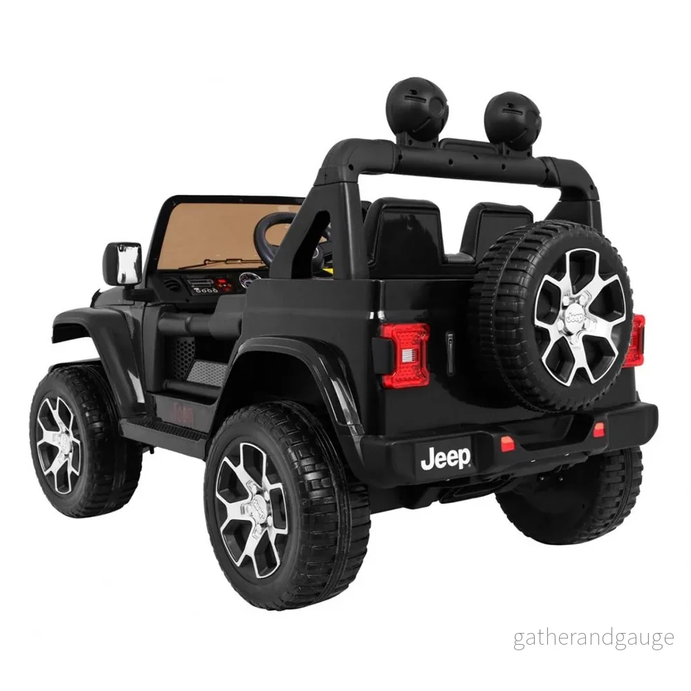 Elbil barn Jeep Wrangler Rubicon 4x12V Svart - Bild 2