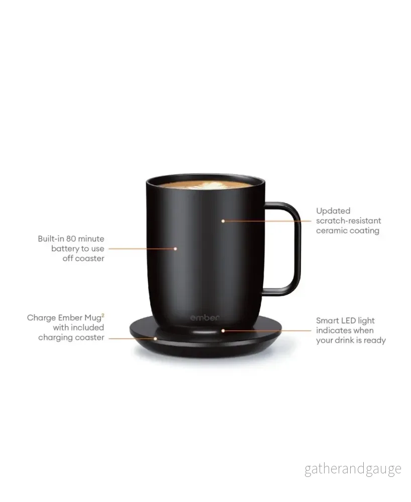 Ember Elektrisk Kaffe Mugg Svart V2 - 414ml - Bild 2