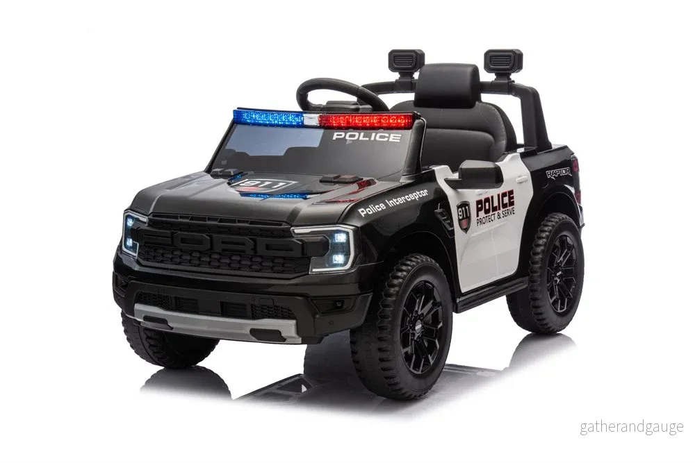 Elbil barn Ford Ranger Polis med Lädersäten