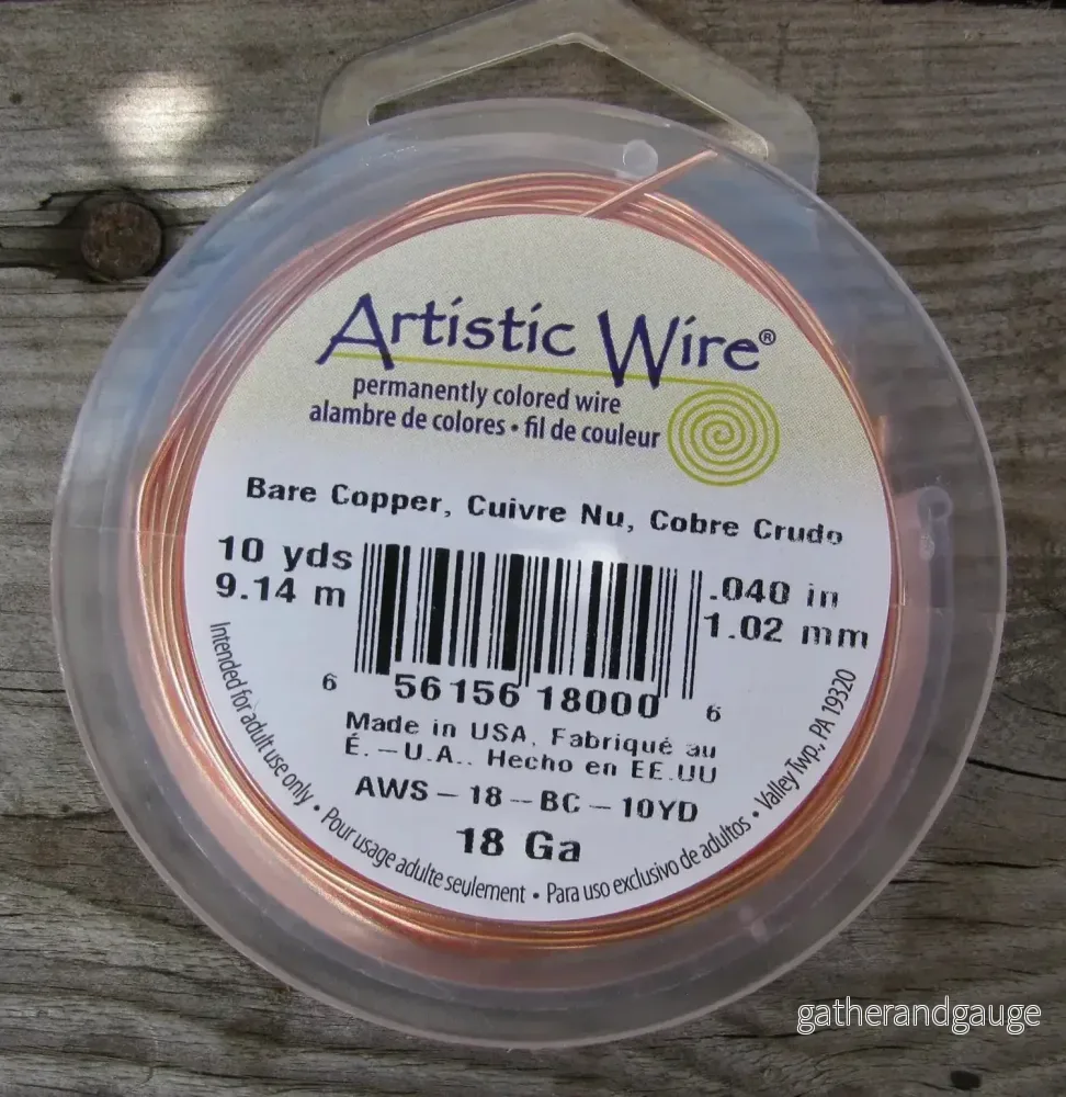Artistic Wire 18 Ga - Bare Copper 1 rulle