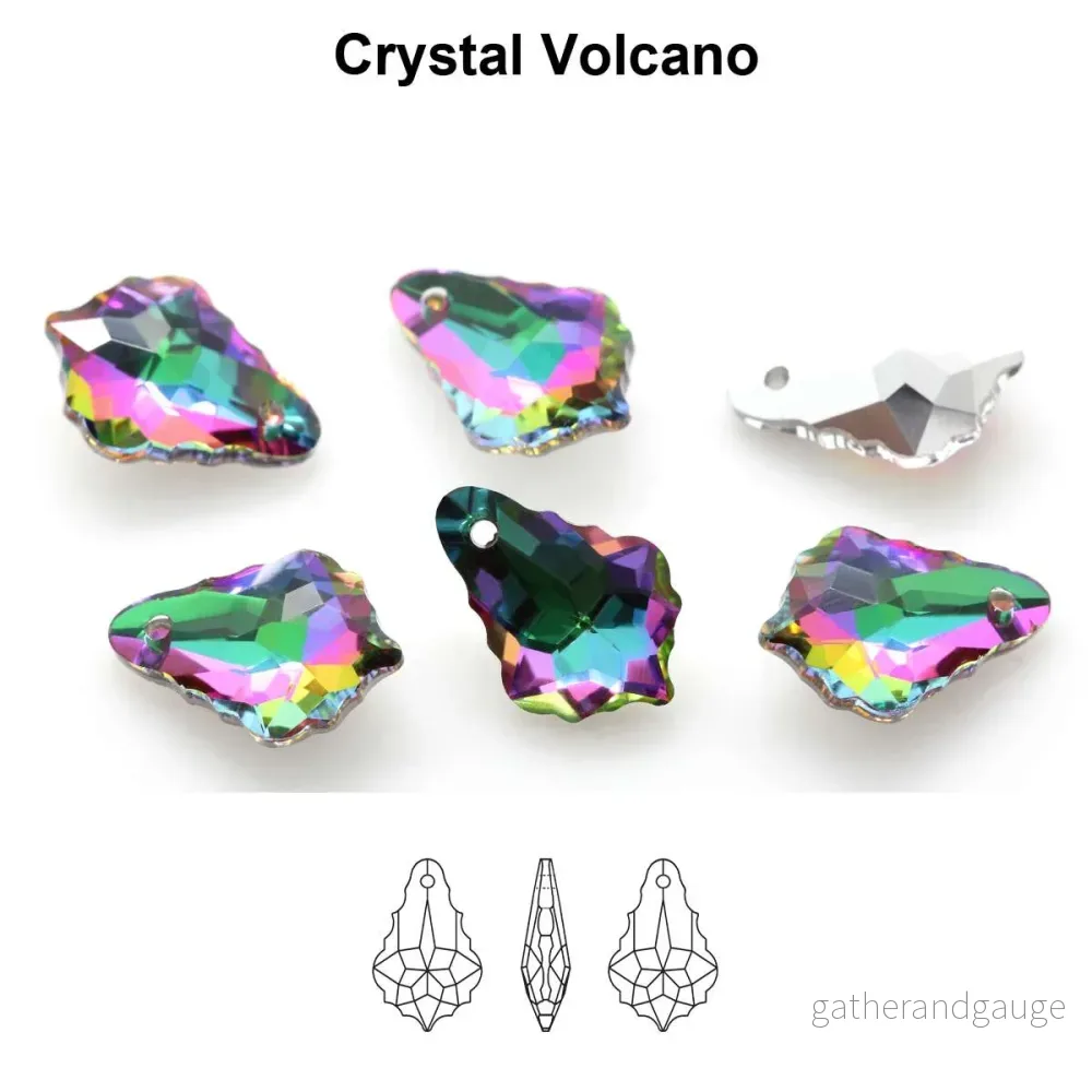Aurea Crystals A6090 Baroque Pendant Crystal Volcano 22 mm, 1 styck