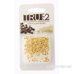 Tjeckiska Firepolish – 24K Gold Plt, true2 mm, 2 gram