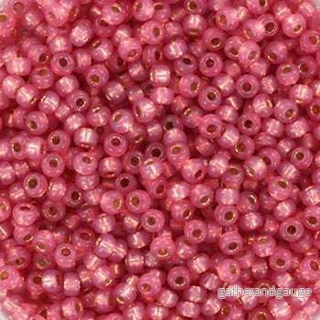Miyuki Seed Beads - Duracoat Silverlined Dyed Pink 11/0, 10 gram