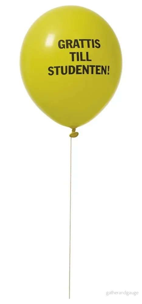 Studentballonger 8-pack (gul/blå) Studentballonger 8-pack (gul/blå)