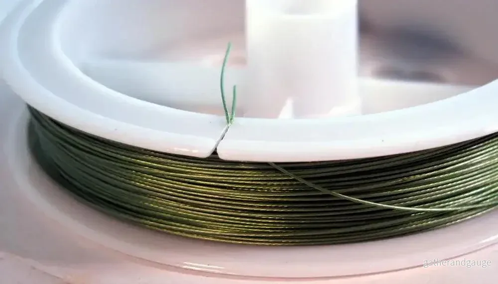 Plastad wire - Grön 0,38 mm 2 m