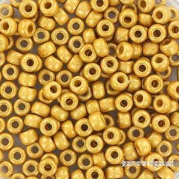 Miyuki Seed Beads - Duracoat Galvanized Matte Gold 8/0, 10 gram