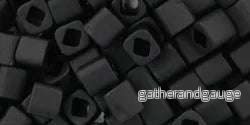 TOHO Cube – Opaque Frosted Jet 4mm, 10gram TOHO Cube – Opaque Frosted Jet 4mm, 10gram
