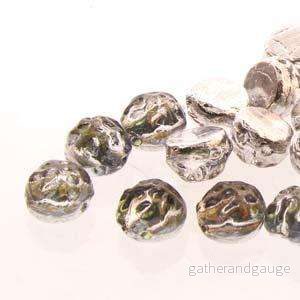 Baroque Cabochon - Backlit Tequila 7mm 2-håls 10-pack