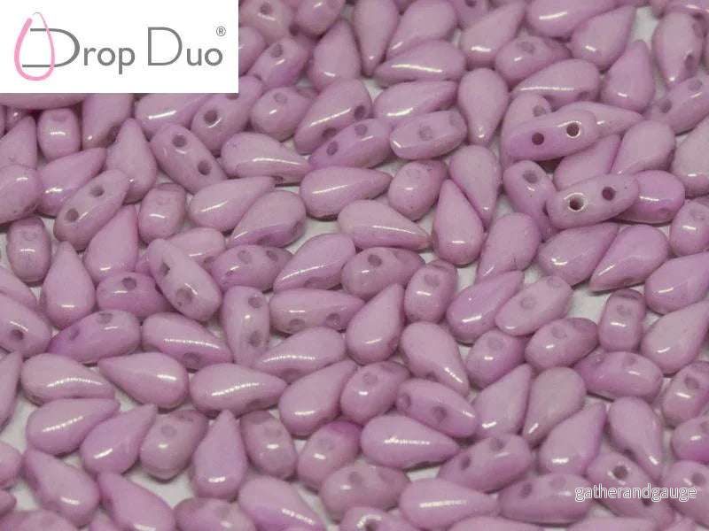 DropDuo® – Chalk White Lila Luster 3x6mm, 30-pack DropDuo® – Chalk White Lila Luster 3x6mm, 30-pack