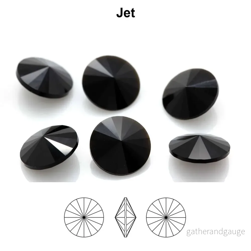 Aurea Crystals A1122 Rivoli – Jet 18 mm, 1 styck