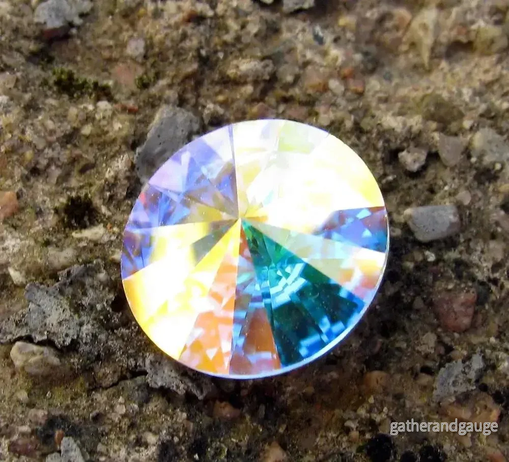 Swarovski Rivoli Crystals – Crystal AB 14mm, 1 styck Swarovski Rivoli Crystals – Crystal AB 14mm, 1 styck