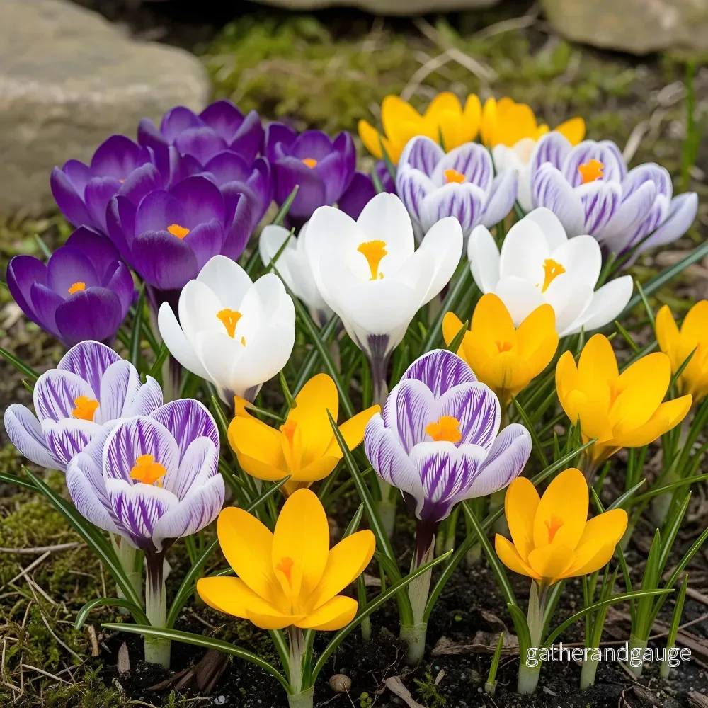 Green boutiQ - Bloembollen - Crocus Large Flowering mix - Diversen kleuren - 30 stuks - Bolmaat 7/8 - XXL Pack - Bild 2