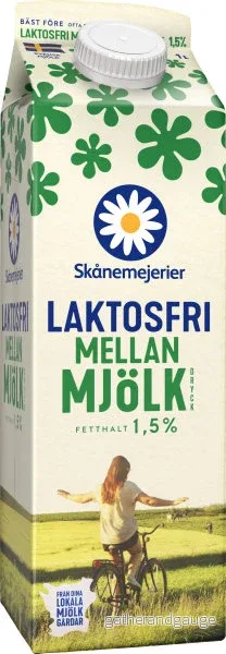 Mjölk Laktosfri mellan 1,5% 1l Skånemejerier Mjölk Laktosfri mellan 1,5% 1l Skånemejerier