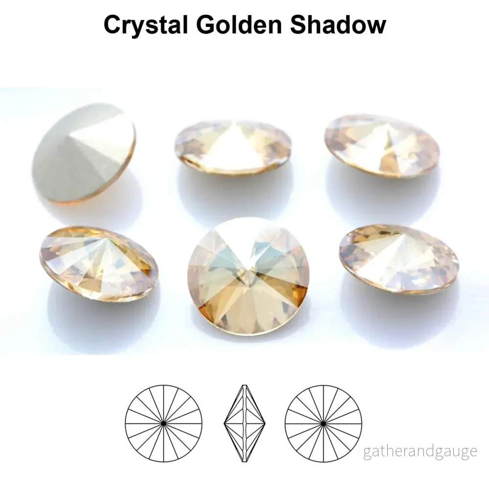 Aurea Crystals A1122 Rivoli – Crystal Golden Shadow, 18 mm, 1 styck