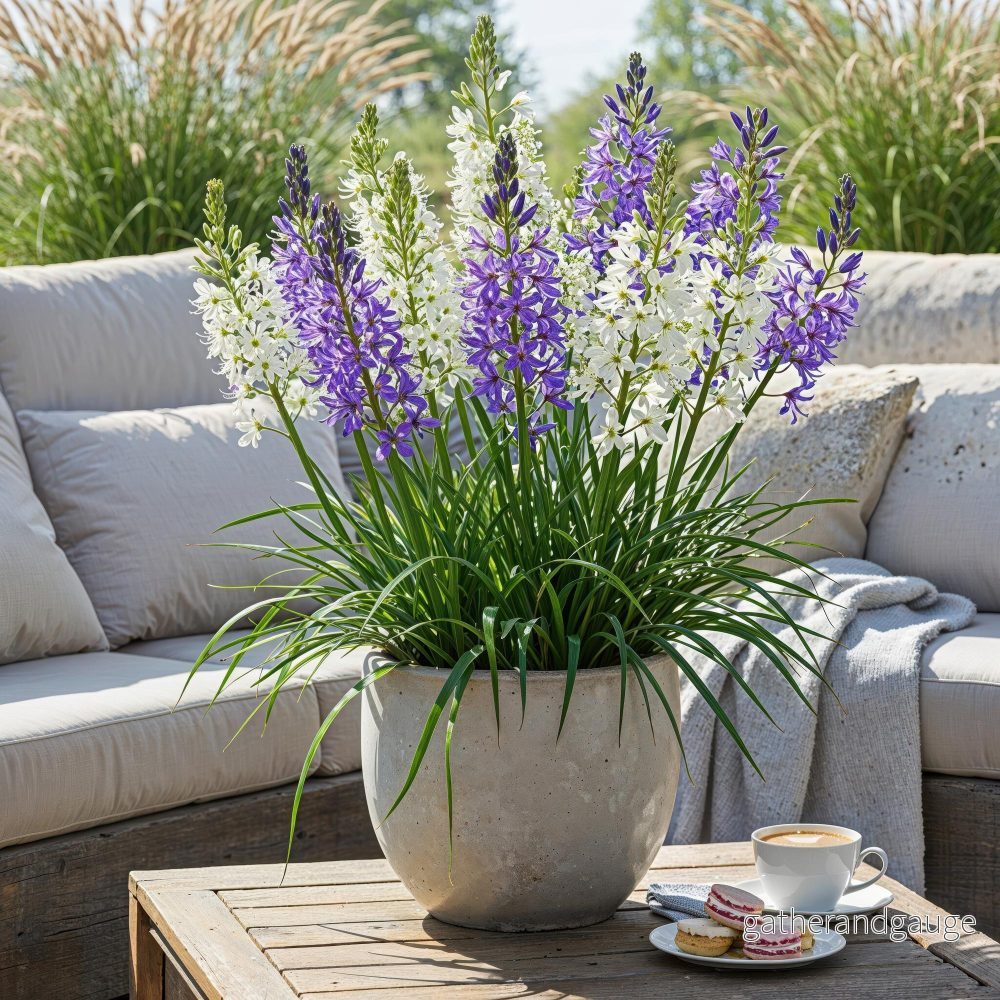 Green boutiQ - Bloembollen - Camassia Leichtlinii Mix - Kleur Paars i Wit - 5 stuks - Bolmaat 12/14 - XXL Pack - Bild 3