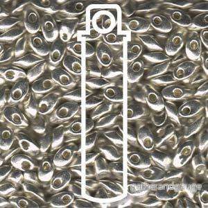 Miyuki Long Magatama – Galvanized Silver 4x7mm