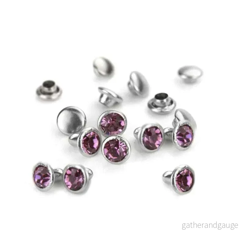 ImpressArt – Czech Crystal Snap Rivets, Round – Amethyst 50 st ImpressArt – Czech Crystal Snap Rivets, Round – Amethyst 50 st