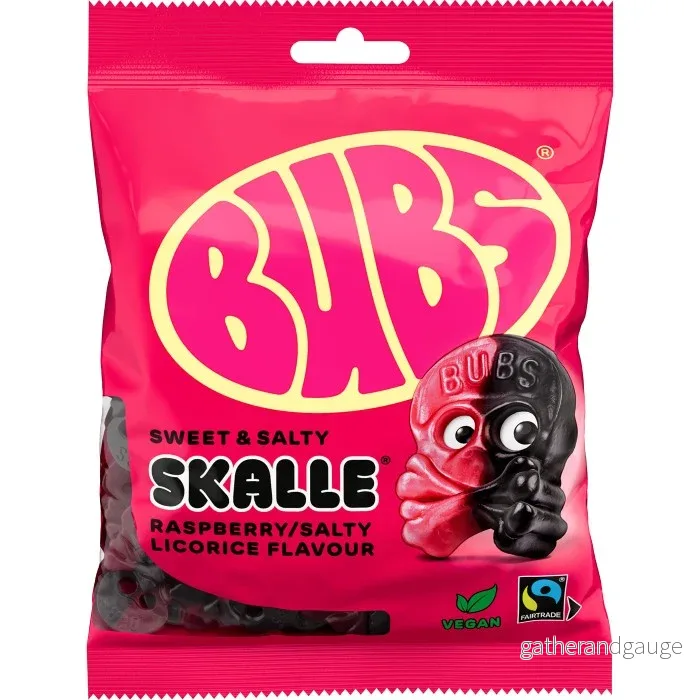 BUBS Skalle Hallon/lakrits