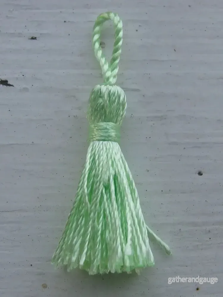 Silkestofs - Mintgrön 3,5cm, 1 styck