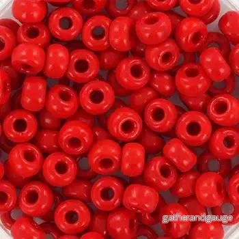 Miyuki Seed Beads - Opaque Red 6/0 10 Gram