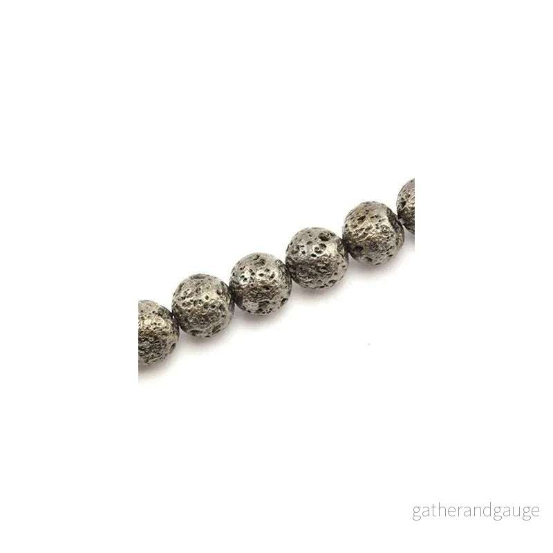 Lavasten - Gunmetalfärgad 10 mm 1 styck