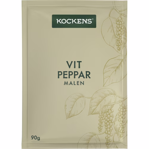 Kockens Vitpeppar Malen Påse 90g