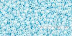TOHO Seed Beads – Opaque Lusted Pale Blue 15/0, 10 gram TOHO Seed Beads – Opaque Lusted Pale Blue 15/0, 10 gram