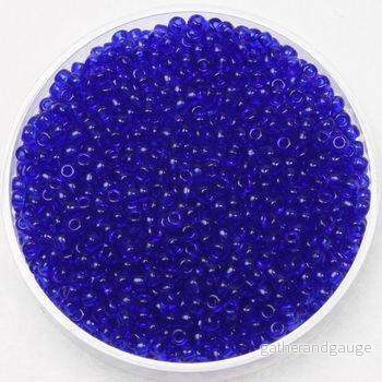 Miyuki Seed Beads - Transparent Cobalt 11/0, 10 gram