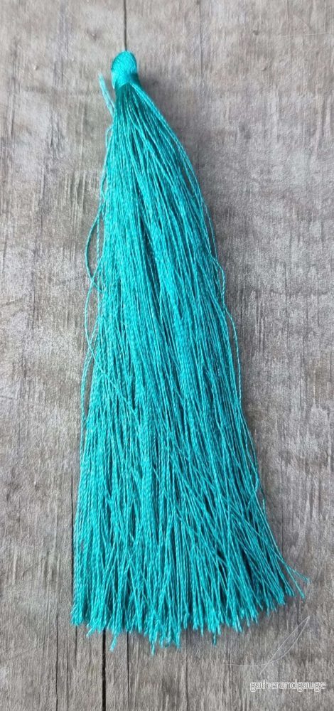 Hänge tassel polyester - Grön 90mm 1 styck