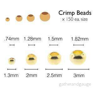 Basic Elements - Crimp bead assortment, Gold plated, 600- pack - Bild 2