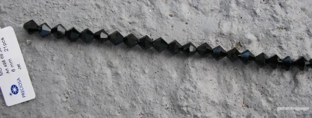 Tjeckiska MC Bicone - Jet 6 mm, 18-pack - Bild 3
