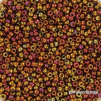 Miyuki Seed Beads - Transparent Iris Tea Gold 15/0, 10 gram