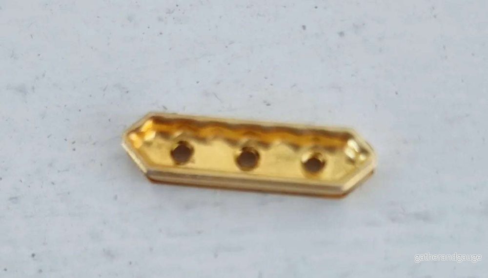 Swarovski Strass-Slider - Crystal / Gold 17x4mm, 1 styck - Bild 2