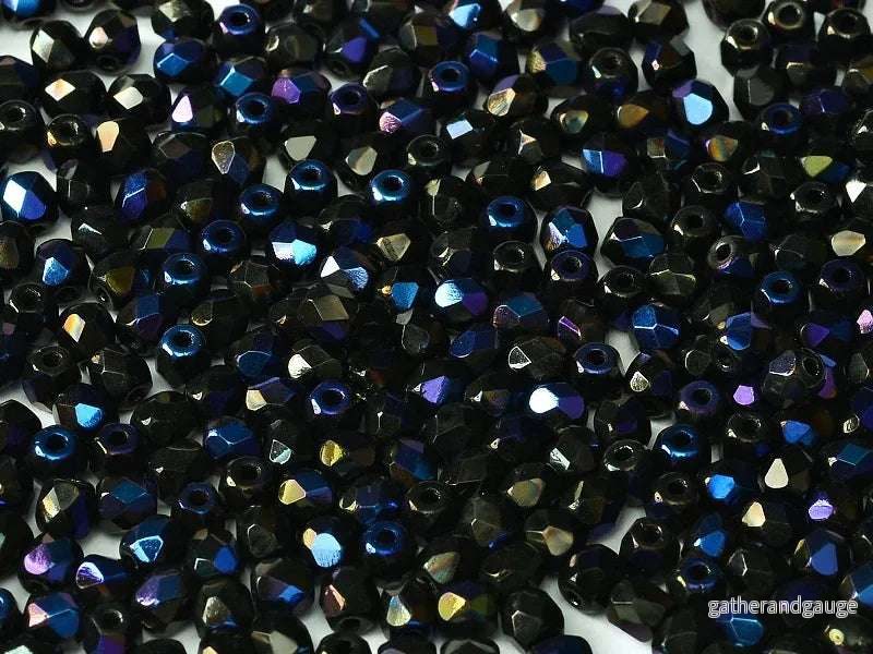 Tjeckiska Firepolish – Jet Azuro Full 3 mm, 50-pack