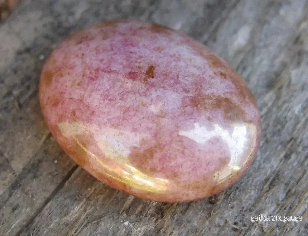 Cabochon Oval - Rosa/Brun 25x18mm 1 styck - Bild 2