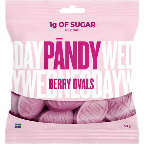 Pändy Berry Ovals Wednesday 1g Of Sugar Per Bag 50g